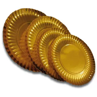 Garcia de Pou 100 Einheit Teller 717 GSM in Box, 27 cm, Karton, gold, 30 x 30 x 30 cm