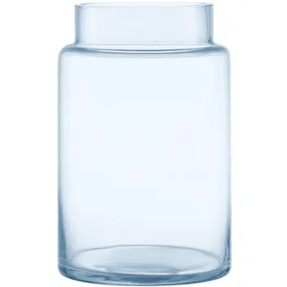 KAYLETIN Große Glasvase, Blau Glasvase für Blumen, Große Blumenvasen für Blumensträuße, Hohe Vasen Mit Breiter Öffnung für Zuhause, Hochzeit, Wohnzimmer, Bürodekor, Hochzeit, Couchtisch, 23 cm