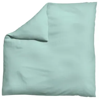 Schlafgut Bettdeckenbezug , Türkis , Textil , Uni , 200x200 cm , Textiles Vertrauen - Oeko-Tex®, AZO-frei, Bsci, Oeko-Tex® Standard 100 , pflegeleicht, atmungsaktiv, bügelleicht, schadstoffgeprüft, weiche und anschmiegsame Oberfläche, dicht gewebtes Garn , Heimtextilien, Bettwäsche & Leintücher, Bettwäsche, Satin-Bettwäsche