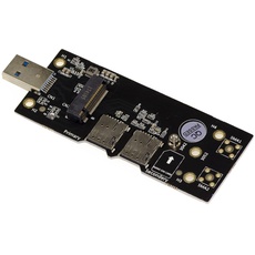 KALEA-INFORMATIQUE Adapter M2 B Key 3042 3052 auf USB3 mit Zwei Nano-SIM-Karten-Steckplätzen. Für M.2 3G 4G 5G Karten.