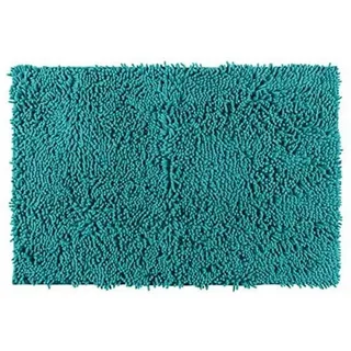 WENKO Badematte Chenille Green - Badematte, Duschmatte, samtweich & rutschhemmend, Polyester, 50 x 80 cm, Grün