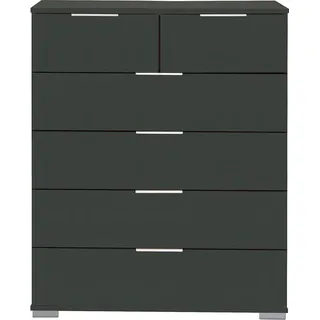 Schlafzimmer Schubkastenkommode in graphit ELSTRA-43, B/H/T ca. 82/102/42 cm - Grau