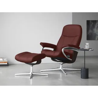 Stressless Relaxsessel Consul Leder 91 x 102 x 79 cm Rot mit Schlaffunktion
