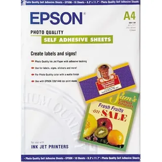 Epson Photo Quality Self Adhesive Sheets Papier - A4 10sh f Stylus Pho
