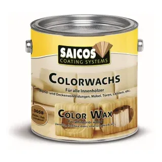SAICOS Colorwachs, Holzwaschs, eiche, Hochwertige Farbe auf Naturöl-Basis für Holz im Innenbereich, 2,5 l - Dose