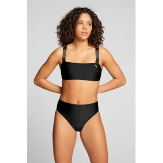 Highwaist-Bikini-Hose PUMA "PUMA SWIM WOMEN HIGH WAIST BRIEFS", Damen, Gr. XL, N-Gr, schwarz, Obermaterial: 80% Polyamid, 20% Elasthan, Badehosen Highwaist-Bikini-Hose, mit hohem Beinausschnitt, elastisch