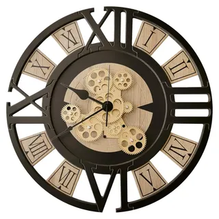 Styler Archie 57 cm 3D-Uhr Holz/Metall