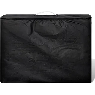 vidaXL Massageliege Klappbar 2-Zonen mit Holzgestell Cremeweiß - Weiß