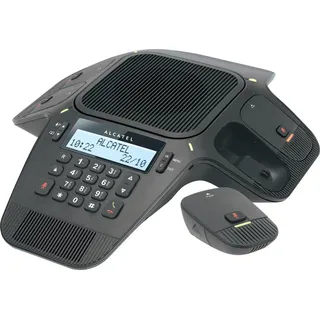 Alcatel Conference 1800, DECT-Telefon, Freisprecheinrichtung, 50 Eintragungen, Anrufer-Identifikation, Schwarz - Schwarz