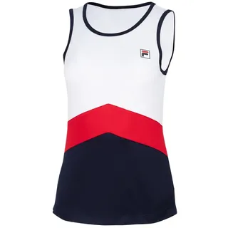 Fila Tennis-Tank Top Cleo (100% Polyester) weiss/navyblau/rot Damen
