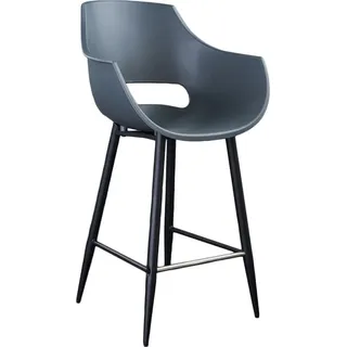 KAWOLA Barhocker ZAJA Barstuhl Sitzhöhe 76 cm Kunststoff grau - Grau
