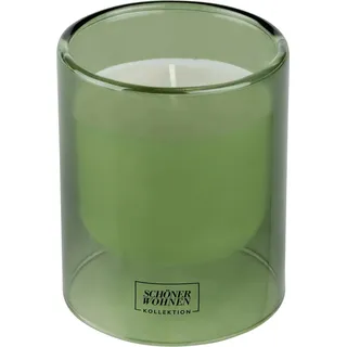 Schöner Wohnen Duftkerze L Basil im Glas Grün Ø 9 cm x 11 cm