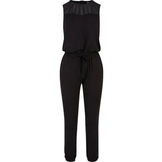 URBAN CLASSICS Ladies Tech Mesh Long Jumpsuit Schwarz (Black 7), M EU