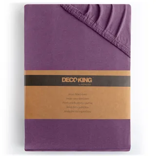 DecoKing Spannbettlaken Jersey 200 x 220 cm lila