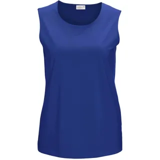 Trägertop GOLDNER "Gepflegtes Top in formstabiler Ware", Damen, Gr. 44, blau (royalblau), Obermaterial: 82% Polyester PES. 18% Elasthan EL., normal, Rundhals, Sonstiges, Tops Trägertop, ohne