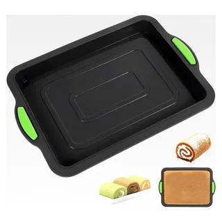 Quadratische Silikonbackform, hitzebeständig, antihaftbeschichtet, geeignet für Brownies, Kuchen, Brot, Torten und Lasagne