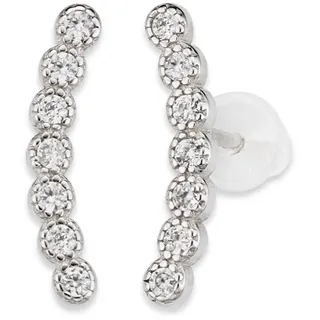 Bruno Banani Ohrstecker Ear Climber Silber 925 mit Zirkonia 925