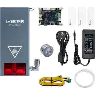 20W Laserkopf, 455nm Wellenlänge, TTL/PWM/Analogmodulation, LT-4LDS-V2, EU-Stecker, Grüner Strahl