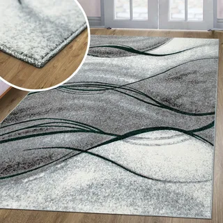 OTTO home Teppich »Tritom« rechteckig 9 mm Höhe mit besonders weichem Flor, Kurzflor, modernes Wellen Muster,
