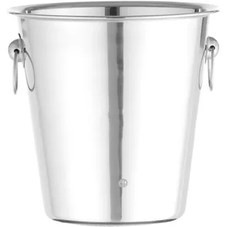 HENDI Sektkühler, BarUp, mit Ringgriffen, Eiskübel für Flaschen, Flaschenkühler, Champagner Kühler, Weinkühler, 3,3L, ø220x(H)190mm, Edelstahl, silber