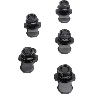 5 Stück L-Schiene, doppelte Lug-Gewindebolzenmutter, M10 x 20 mm, für LKW-Ladefläche, Anhänger, Frachtsteuerung, Pickup, Wohnmobil, ATV, Schwarz