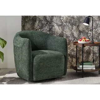Jockenhöfer Loungesessel Nigel Chenille 79 x 74 x 74 cm Grün drehbar