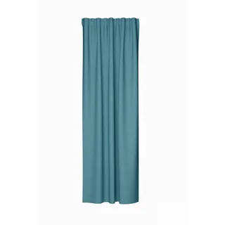 Schlaufenvorhang , Petrol , Textil , Uni , 135x245 cm , Oeko-Tex® Standard 100 , für Stange und Schiene geeignet , Heimtextilien, Vorhänge, Fertigvorhänge, Schlaufenvorhänge