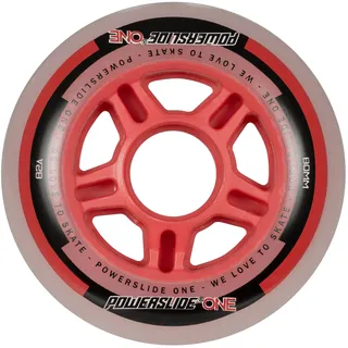 Powerslide One 4 Units Rad / Milky / Red - 80 mm / 82A