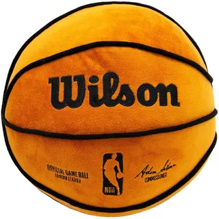Character World NBA Ballkissen, offiziell Lizenziertes Wilson-Design, rund, superweich, orangefarbenes Basketballkissen, perfekt für jedes Schlafzimmer, auf dem Sofa, 35 x 35 cm
