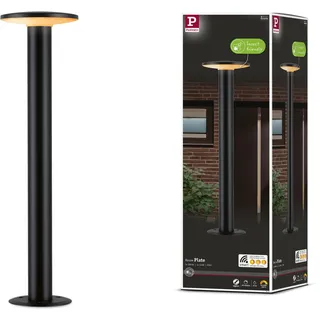 Paulmann 94755 LED Außenleuchte Pollerleuchte Smart Home Zigbee Plate insektenfreundlich IP44 600mm Tunable Warm 280lm 230V dimmbar Anthrazit Metall