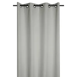 Vorhang Gardine Verdunkelungsvorhang mit Ösen 140x260cm hellgrau Wohnzimmer Deko