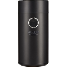 Adler Coffee grinder AD4446bs 150 W, Coffee beans capacity 75 g, Lid safety switch, Juodas, Kaffeemühle, Schwarz