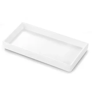 Luxspire Badezimmer-Schminktisch, Mini-Seifenspender-Tablett, kleines Keramik-Parfüm-Tablett, Schmuckschale, Kerzenhalter, rechteckiges Seifenschale, Organizer, Küche