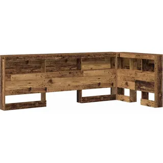 vidaXL Aufbewahrungskopfteil mit Regal Altholz 80 cm Holzwerkstoff - Braun