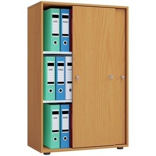 VCM my office Schiebetürenschrank XL Lona 913950 buche 2 Fachböden 70,0 x 37,0 x 110,0 cm