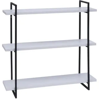 MCW Wandregal 60 x 60 x 18 cm Weiß/Schwarz