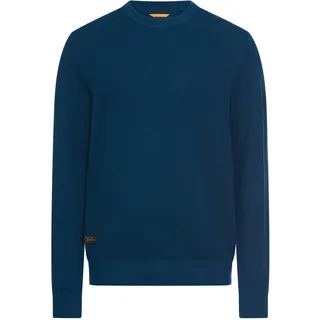 camel active Herren Strickpullover mit Rippkragen | weicher Pullover mit Rundhalsausschnitt im Regular Fit aus reiner Baumwolle
