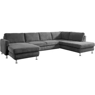 die planbar Wohnlandschaft Polyester U-Form 3-Sitzer Grau