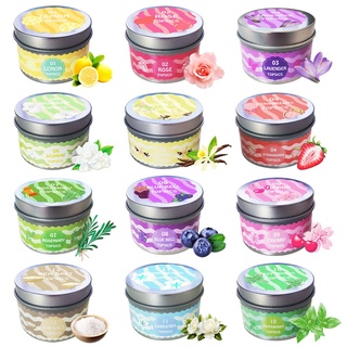 12 Stück Duftkerzen Geschenkset, Topsics 3.2OZ Duftkerze Set für Frauen Natürliches Soja Wachs, Aromatherapie Kerzen Set für Muttertag, Weihnachten, Valentinstag