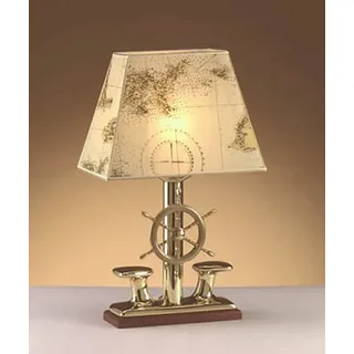Große Tischleuchte aus Messing maritime Deko h:53cm Design Tisch Lampe NAUSICA