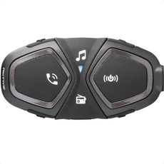INTERPHONE Active - Einzelpack - Bluetooth-Kommunikationssystem für Motorräder - Bis zu 4 Reiters, 1Km Reichweite - 15 Std Sprechzeit - Radio Fm - GPS - MP3 - Waterproof IP67