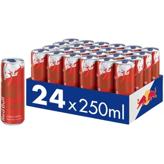 Red Bull Energy Drink Red Edition - 24er Palette Dosen - Getränke mit Wassermelone-Geschmack, EINWEG (24 x 250 ml)