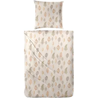 Primera Bettwäsche »Biber-Bettwäsche Autum Leaf« 2 Stk. tlg. mit floralen Motiven