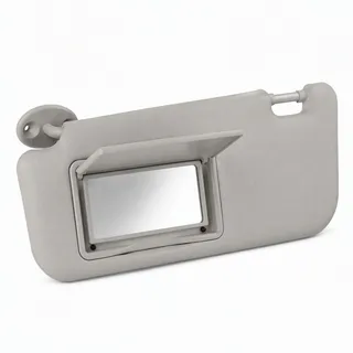 Sorandy Passend für das Auto, Graue Sonnenblende, Hohe Härte, mit Kosmetikspiegel, beständig für Sicheres Fahren und Bequemes Schminken, für die Linke Fahrerseite, PVC-Material