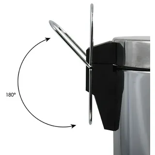 MSV Treteimer Mülleimer Kosmetikeimer Abfalleimer 5 Liter - Sillber matt - Silber