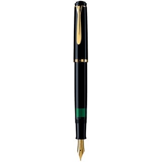 Pelikan Classic M200 Schwarz, M (mittel), hochwertiger Kolbenfüller im Geschenk-Etui, 994004