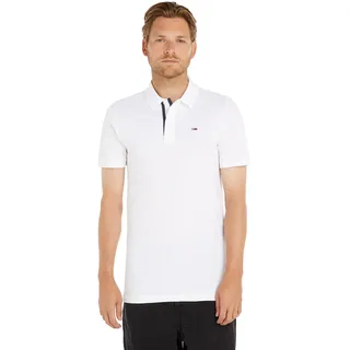 Tommy Hilfiger Tommy Jeans Slim Placket Kurzarm-poloshirt - White - L