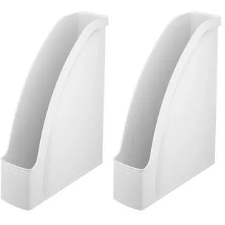 Leitz Stehsammler A4, Für Verwendung im Hoch- und Querformat, Weiß, Plus Serie, 24760001 (Packung mit 2)