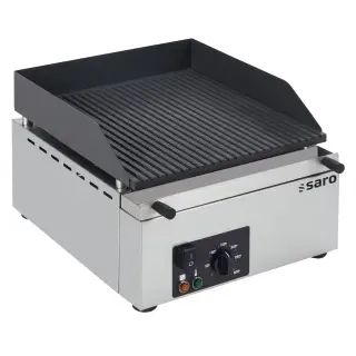 SARO Griddleplatte Modell GPK 410 gerillt, Hochwertige Griddleplatte zum schonenden Braten und Grillen, 1 Stück