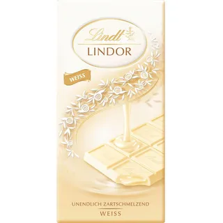 Lindt Schokolade | LINDOR Tafel Weiß | 100g | weiße Schokolade mit unendlich zartschmelzender Füllung | Schokoladen-Tafel